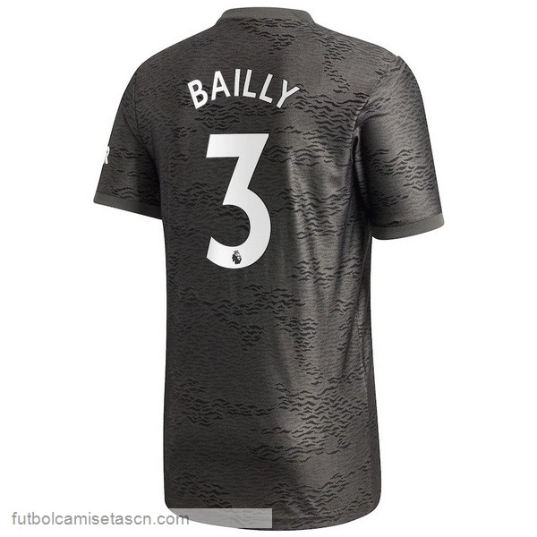 Camiseta Manchester United NO.3 Bailly 2ª 2020/21 Negro